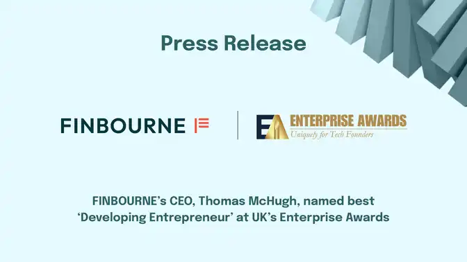 FINBOURNE’s CEO, Thomas McHugh, named best ‘Developing Entrepreneur’ at UK’s Enterprise Awards